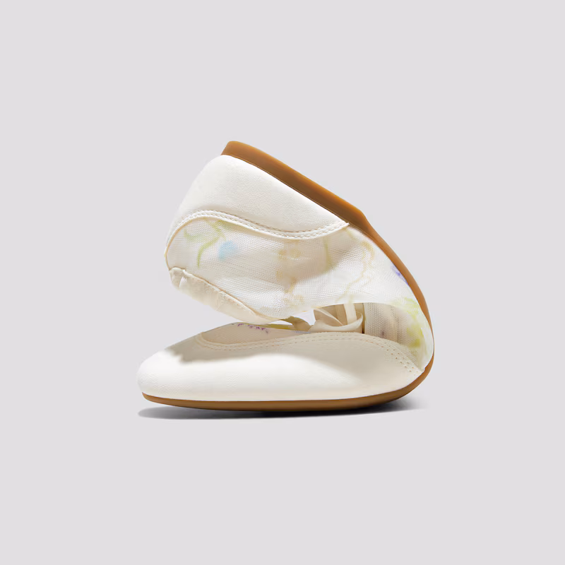 Healing Garden｜Square-Toe Lace-Up Sneakerinas (Cristina)