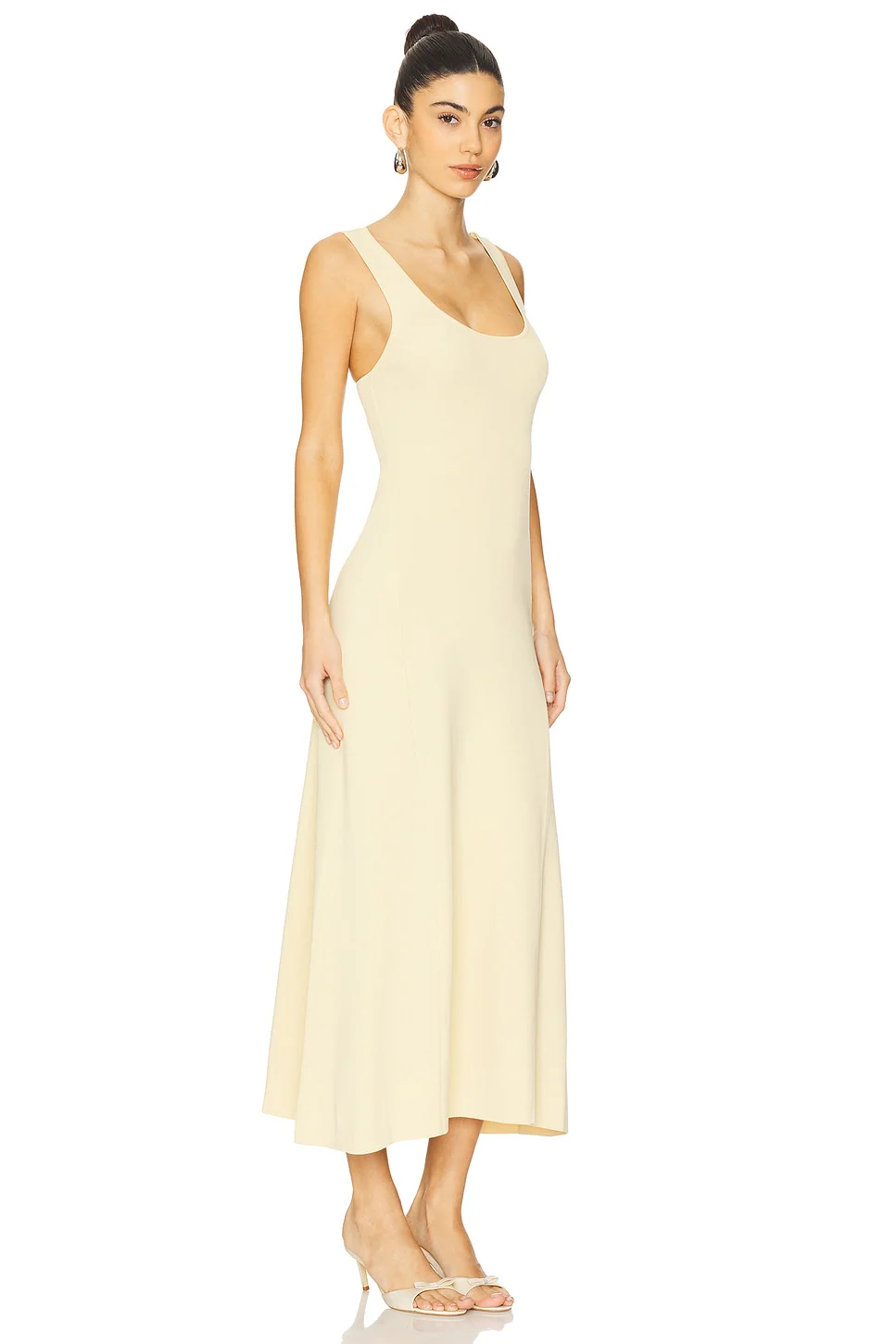 Ruched Strap Midi Dress