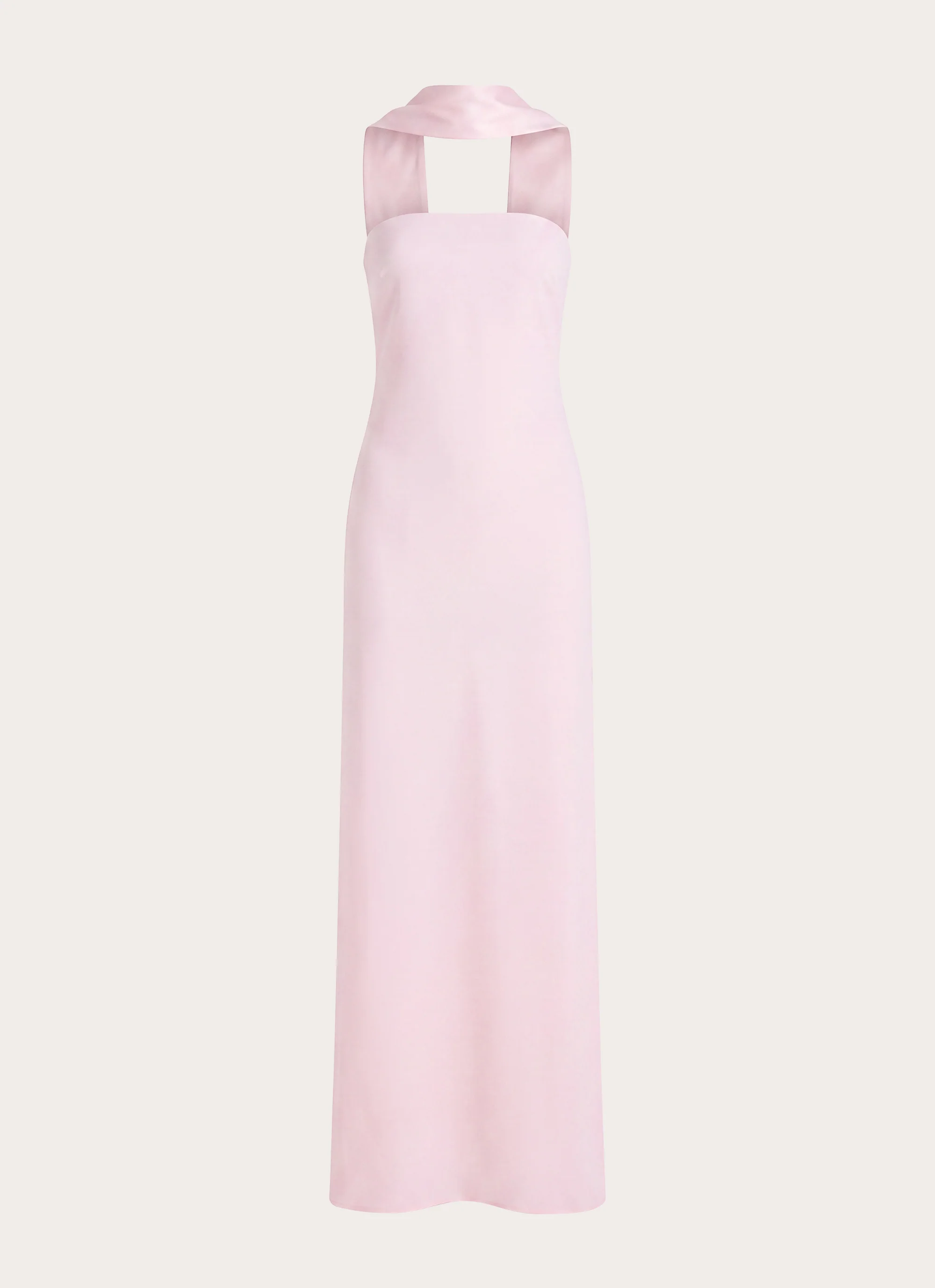 Out All Night Scarf Maxi Dress - Soft Pink