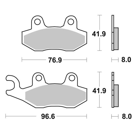 SBS 611HF Organic Front Brake PadsRef: 611HF / 611000