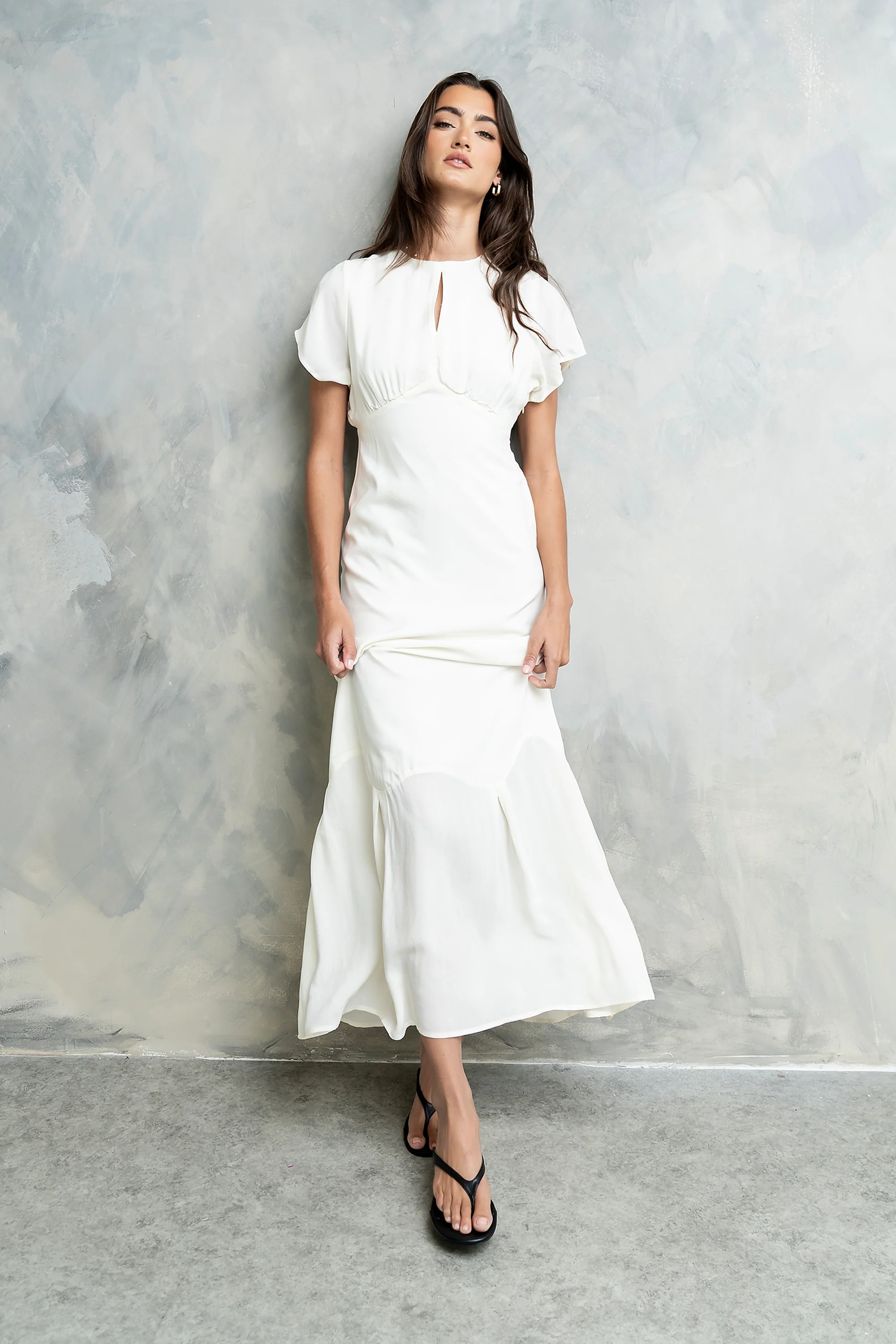 Malia Maxi Dress in Off White