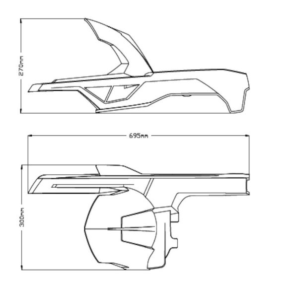 Puig mud guard type S - carbonRef: 20544