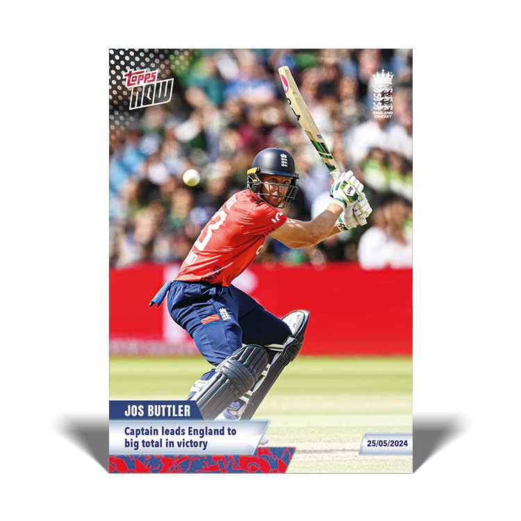 Jos Buttler - Captain leads England to big total in England victory - 23/24 ECB TOPPS NOW® Card 2 - PR:22