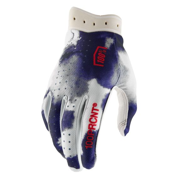 Gants cross 100% ITRACK 2026 - Bleu / BlancRef : CE1581