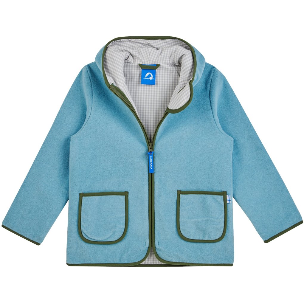 Finkid TONTTU Zip-In Fleece Jacket Kids - deep teal/seaport