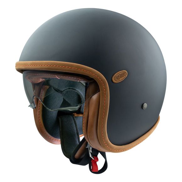 Casque jet Premier VINTAGE U9BM COUTURE ORANGE - NoirRef : PE0348