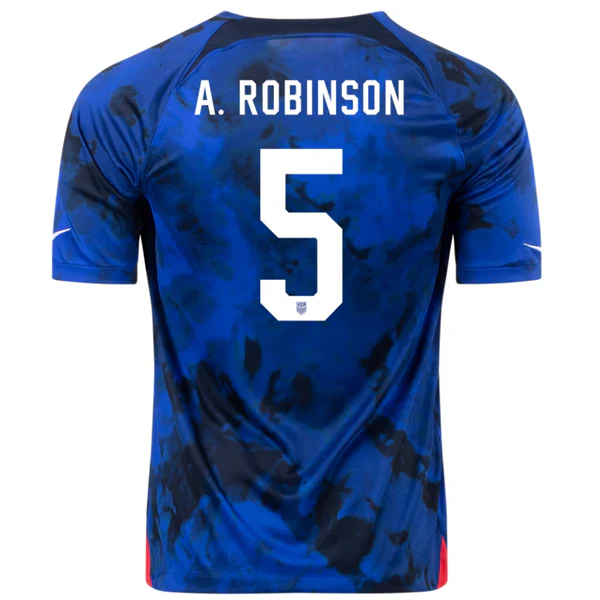 United States Antonee Robinson Away Jersey 22/23 (Bright Blue/White)