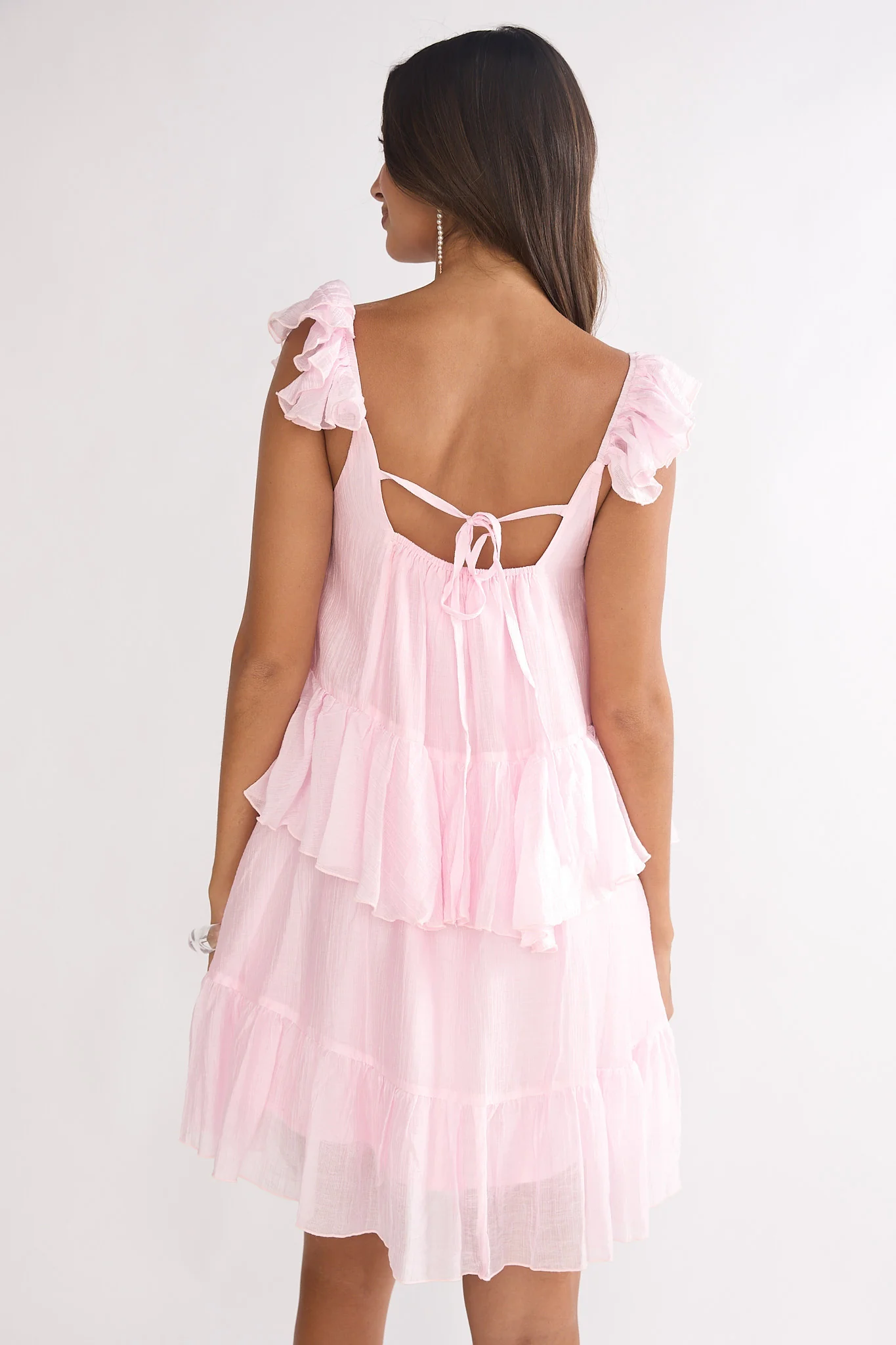 Loving Life Frill Trim Mini Dress Pink