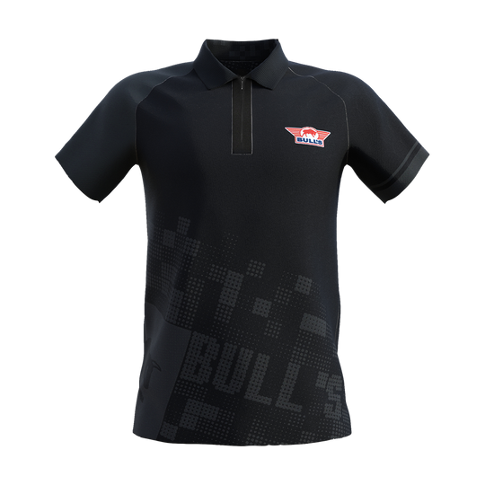 Bulls NL Plain Black Dart Polo Shirt