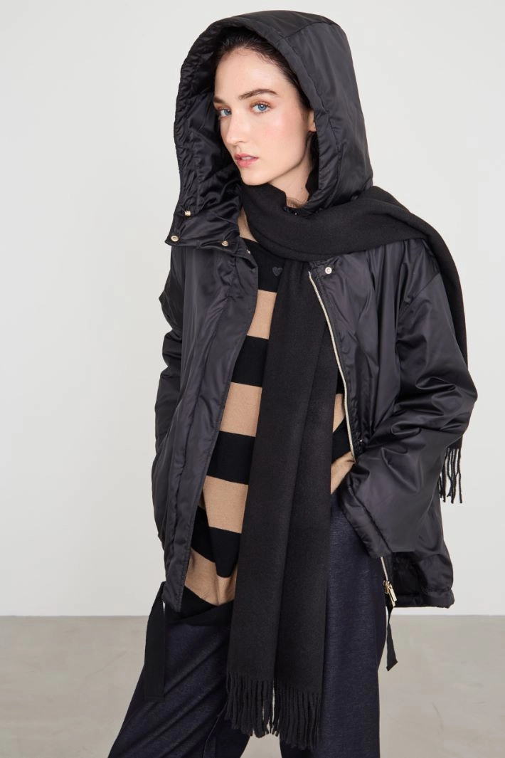 Light cloth scarf - BLACK