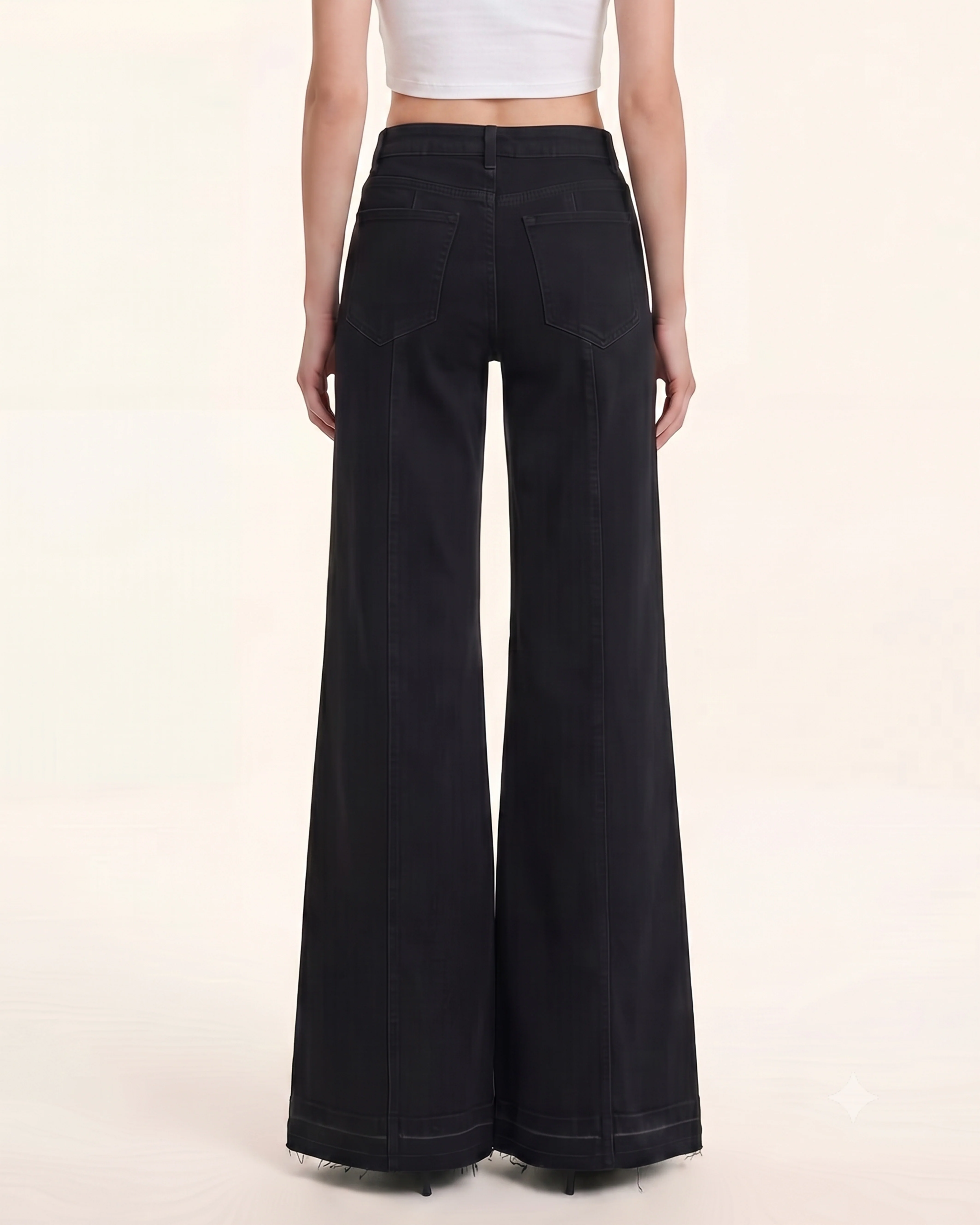 The Rebel Pink Ribbon Split Fray Jeans  - Black