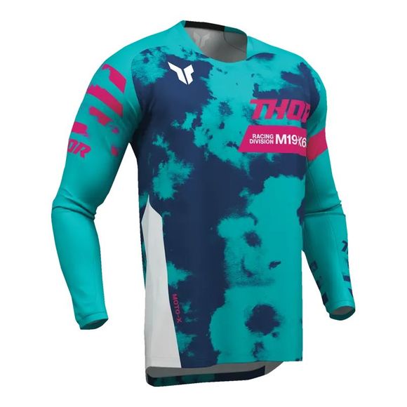 Maillot cross Thor LAUNCH BLEACH - ENFANT - Blanc / BleuRef : TO3227