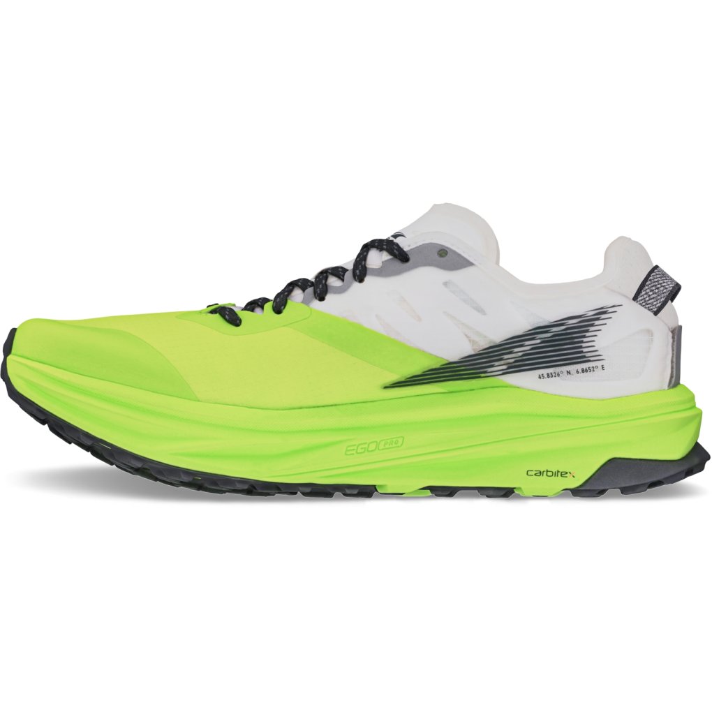 Altra Mont Blanc Carbon Trail Running Shoes Men - White/Lime