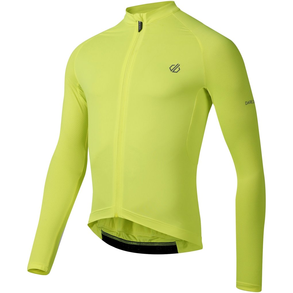 Dare 2b Lightning Long Sleeve Jersey Men - 0M0 Fluro Yellow