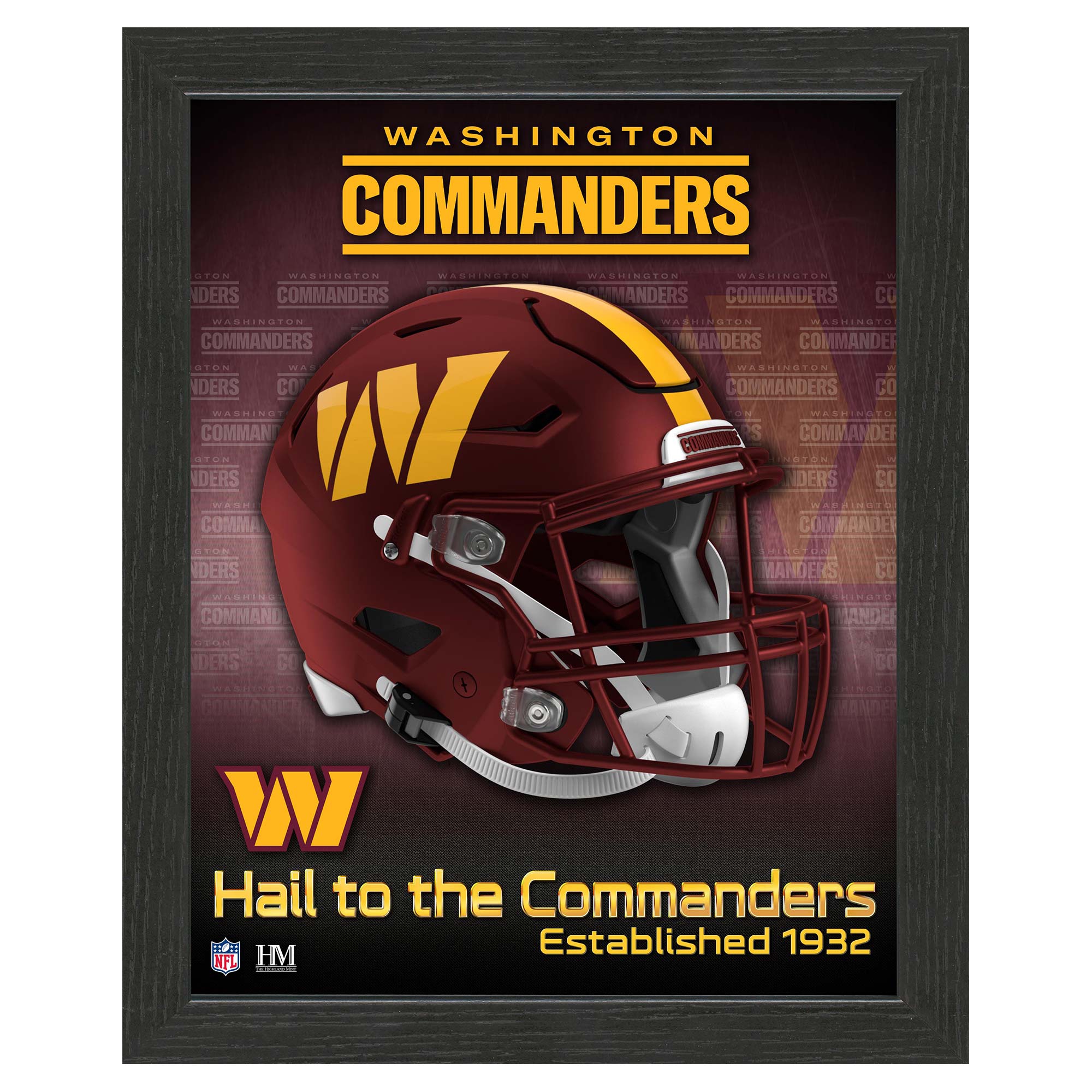 Washington Commanders NFL Team Helmet Framed Photo