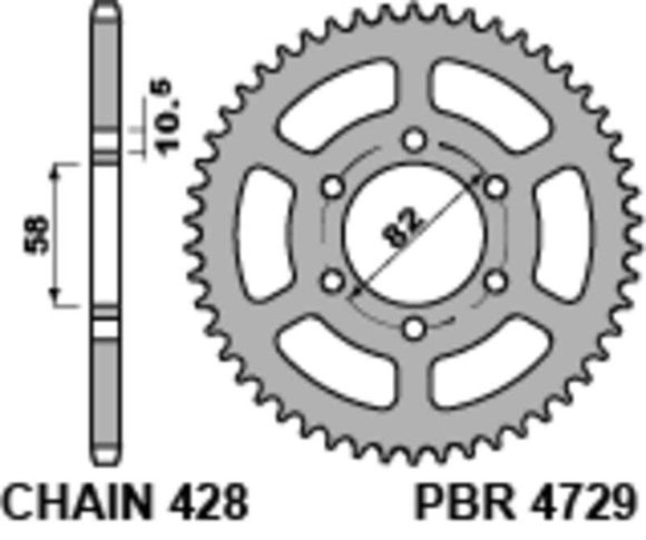 Standard steel PBR gearbox output pinion 2360 - 428Ref: Pbr01489A / 1129688001