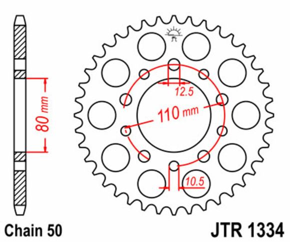 Couronne JT. acier standard 1334 - 530Ref : JTC00039A / 1074904008