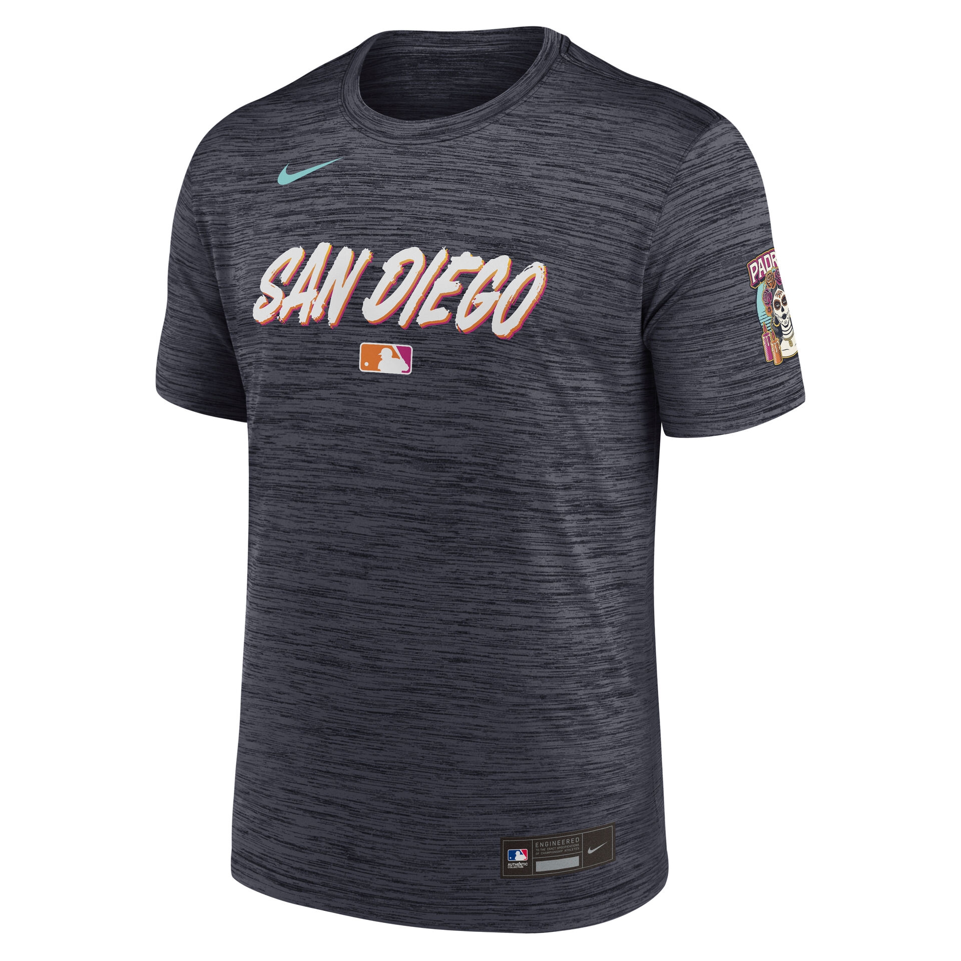 San Diego Padres City Connect 2026 MLB Authentic Velocity T-Shirt Navy