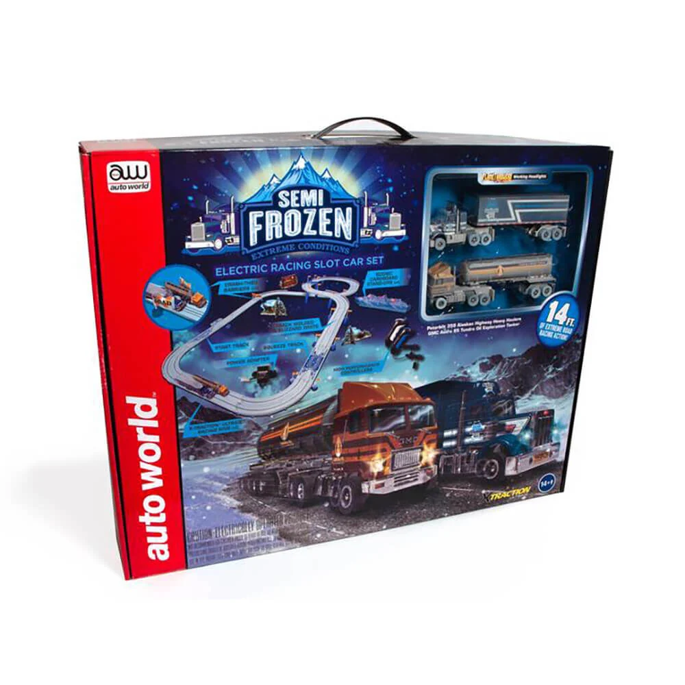 14' Semi-Frozen Extreme Conditions Slot Race Set Auto World SRS339
