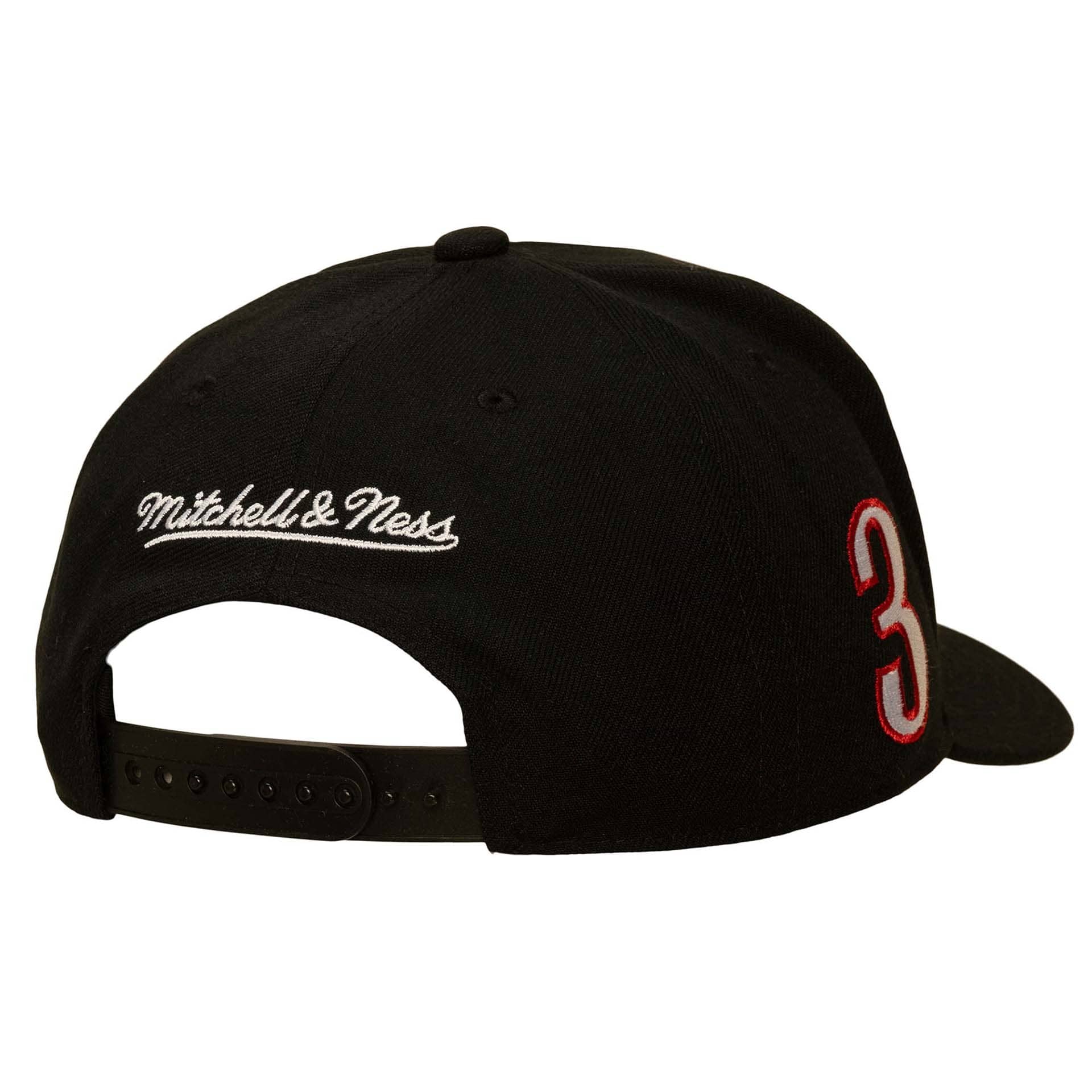 Allen Iverson Philadelphia 76ers Pro Pinch Snapback NBA Cap Black