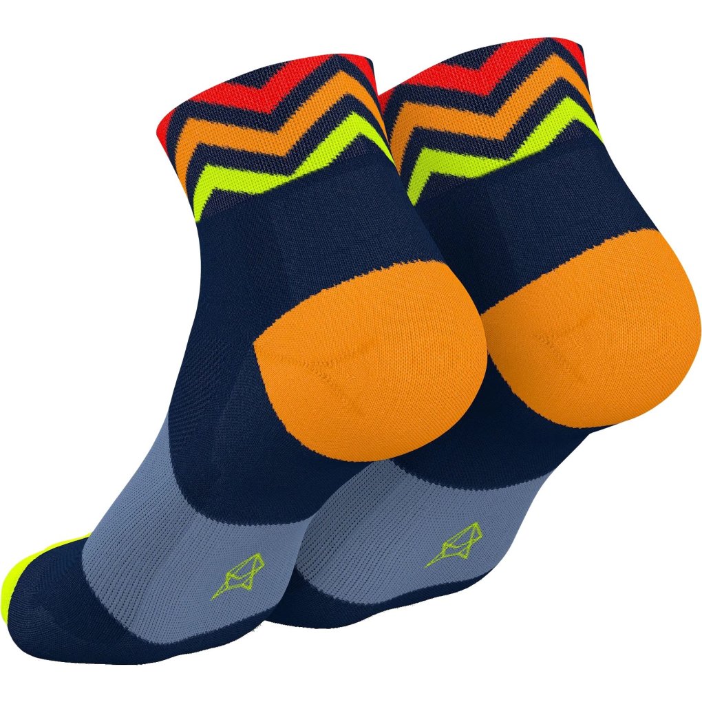 INCYLENCE Ultralight Waves Short Socks - Navy Orange