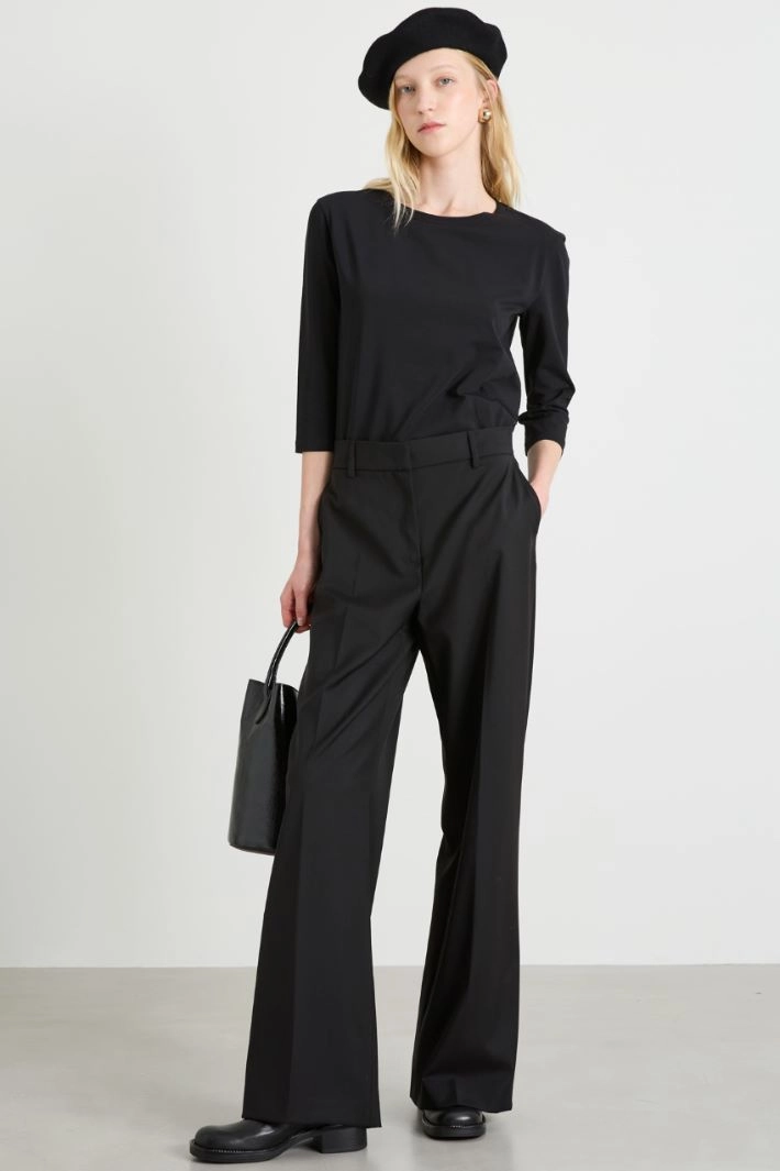 Cotton jersey T-shirt - BLACK