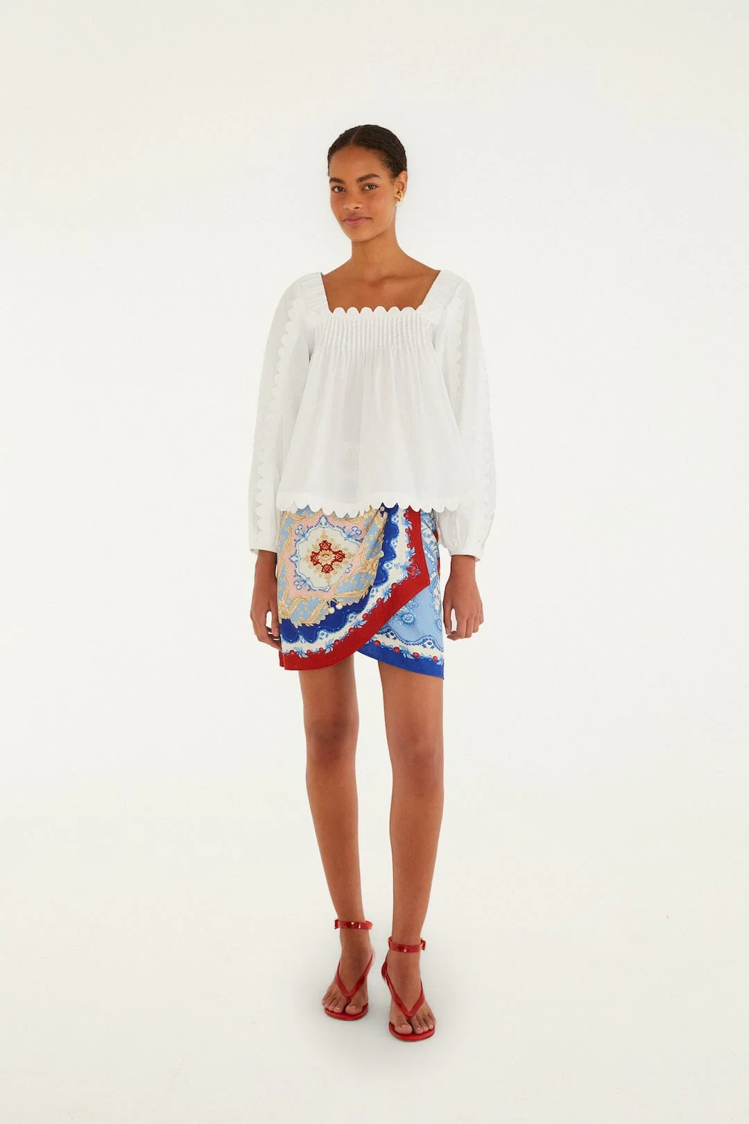 Mixed Cherry Royalty Scarf Mini Skirt