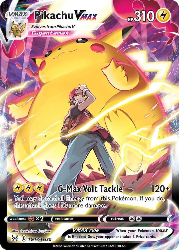 Pokemon SWSH11: Lost Origin Trainer Gallery TG17/TG30 Pikachu VMAX Near Mint