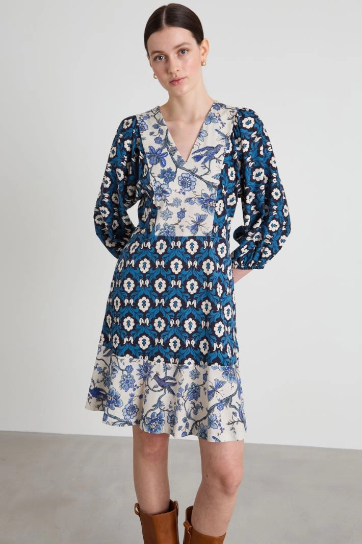 Cotton jersey dress - LIGHT BLUE