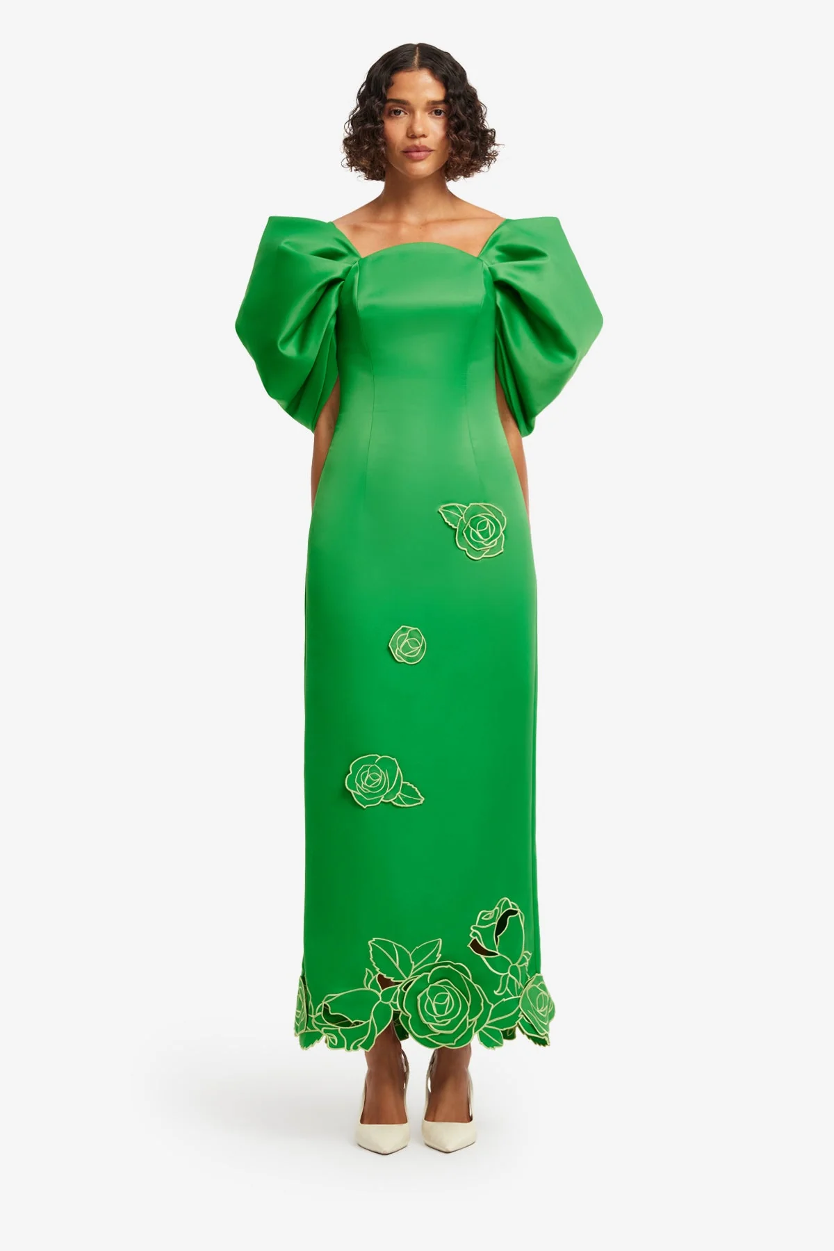 Arabella Appliqué Maxi Dress - Verdant