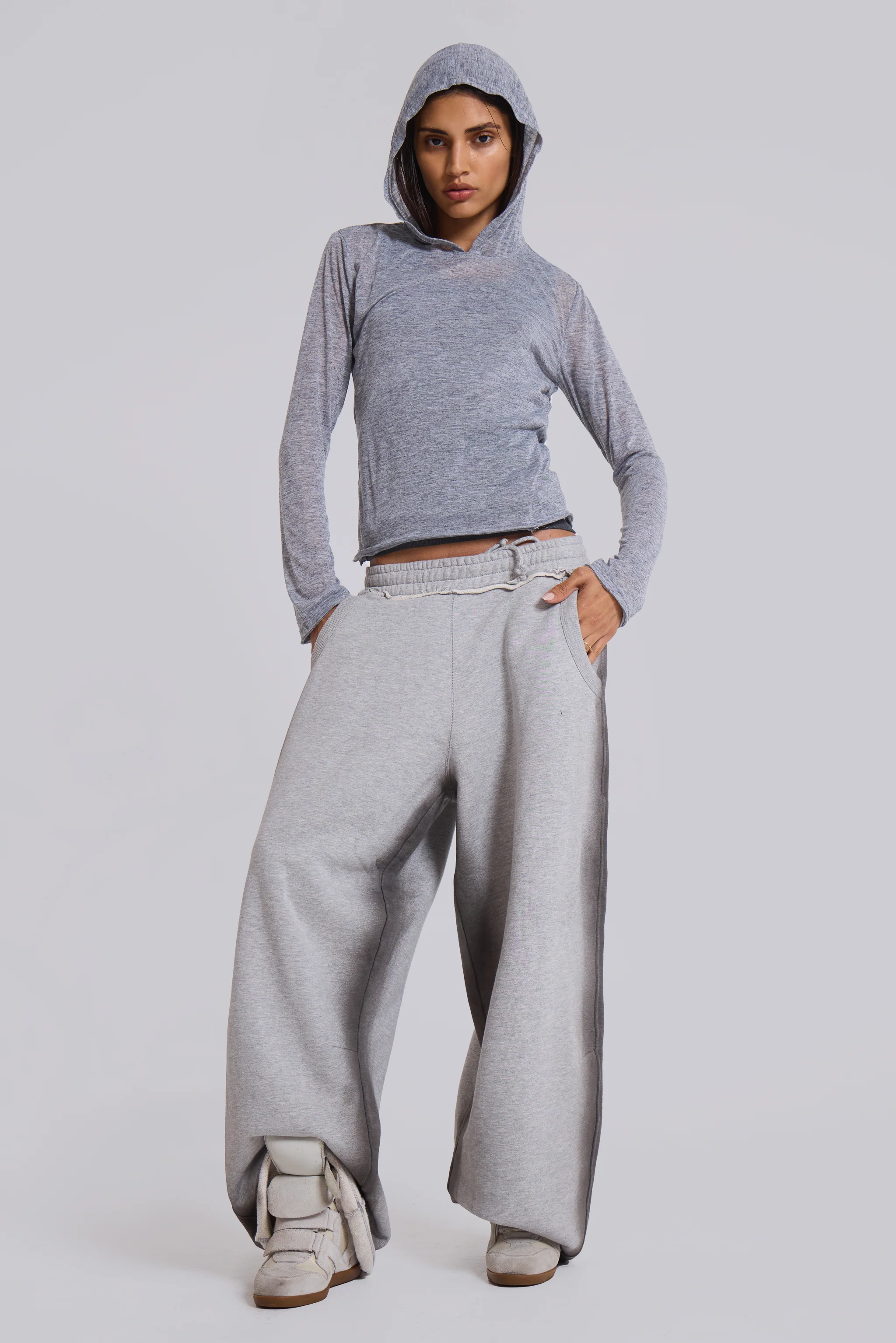 Grey Marl Mist Hoodie