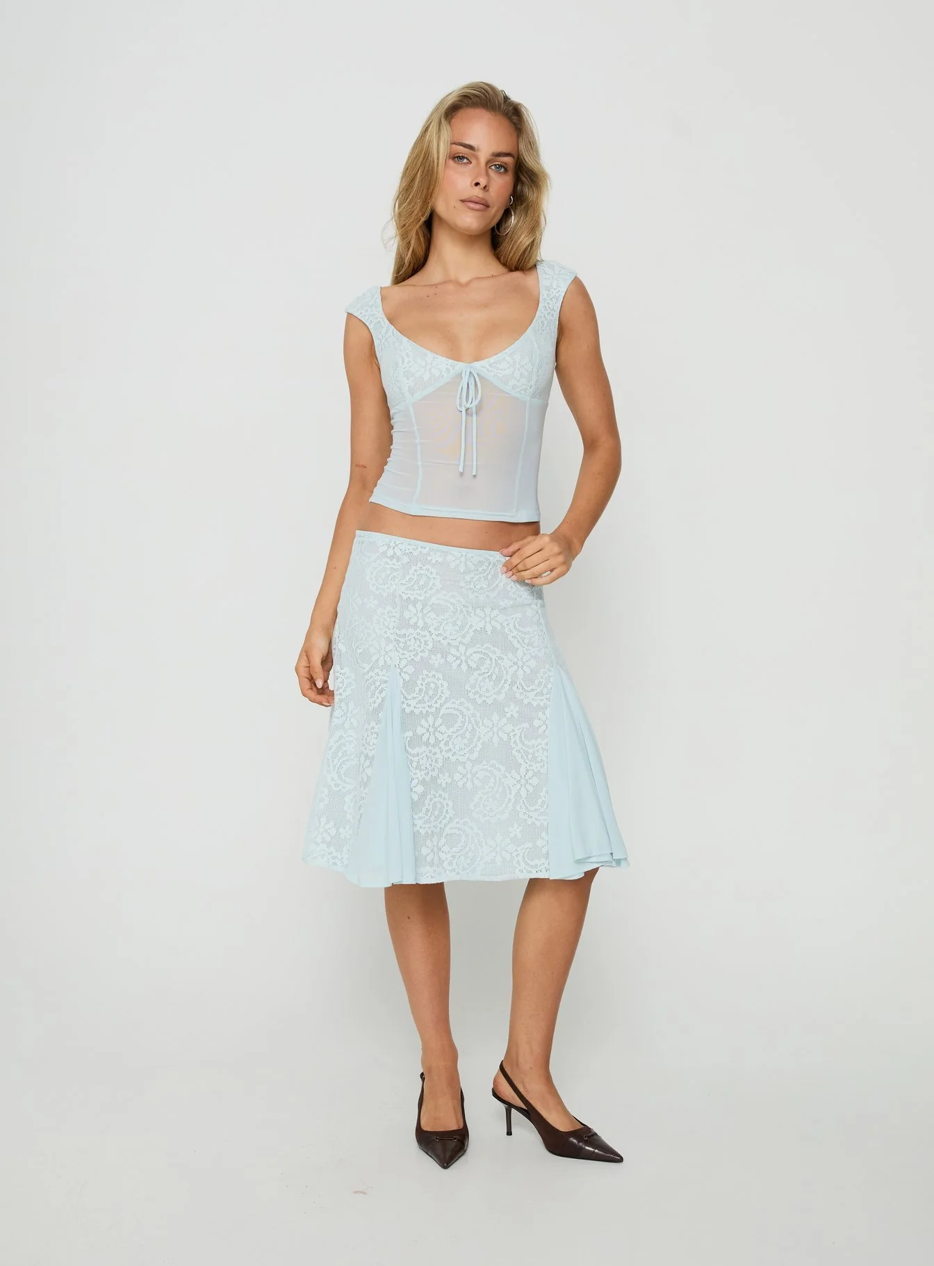Quani Lace Top Blue