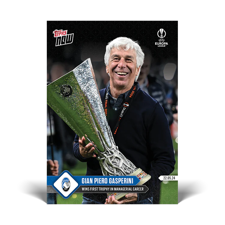 Gian Piero Gasperini - Wins first trophy in managerial career - 23/24 UEL TOPPS NOW® Card 47