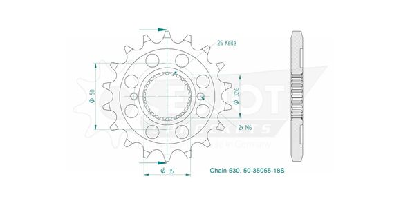 Esjot 18 tooth gearbox output pinionRef: Esjo00111A / 12122419