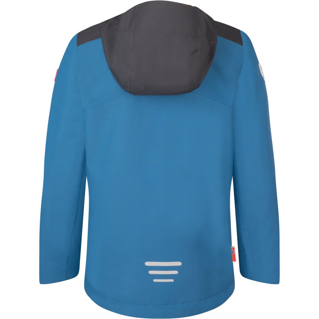 Trollkids Bergen Jacket Kids - Nordic Blue/Black/Flame Orange