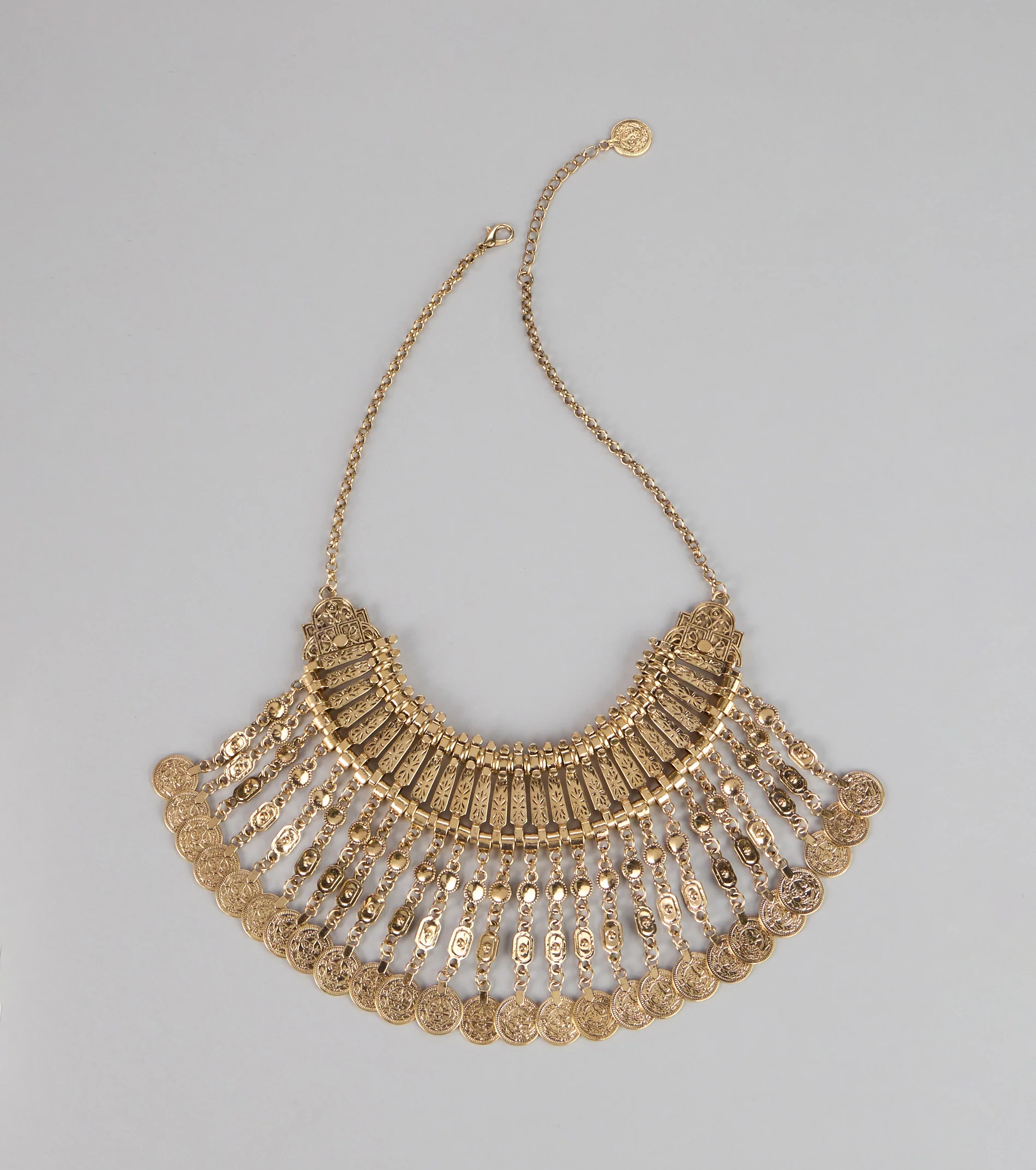 Chic Status Statement Coin Collar Necklace