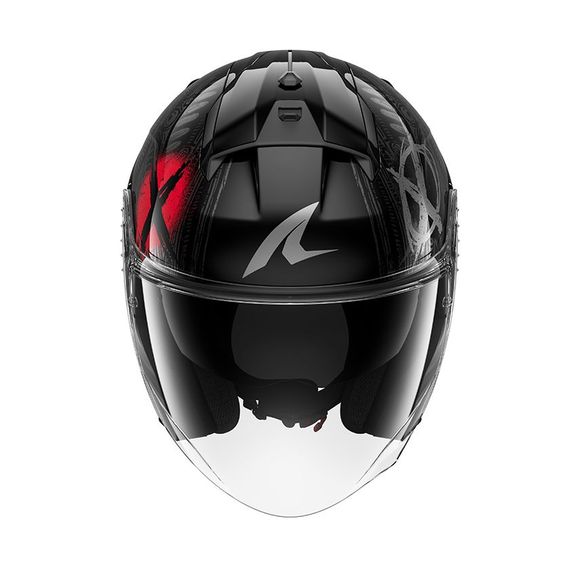 Casque jet Shark SKWAL JET SHIEVER - Noir / RougeRef : SH1855-C60038
