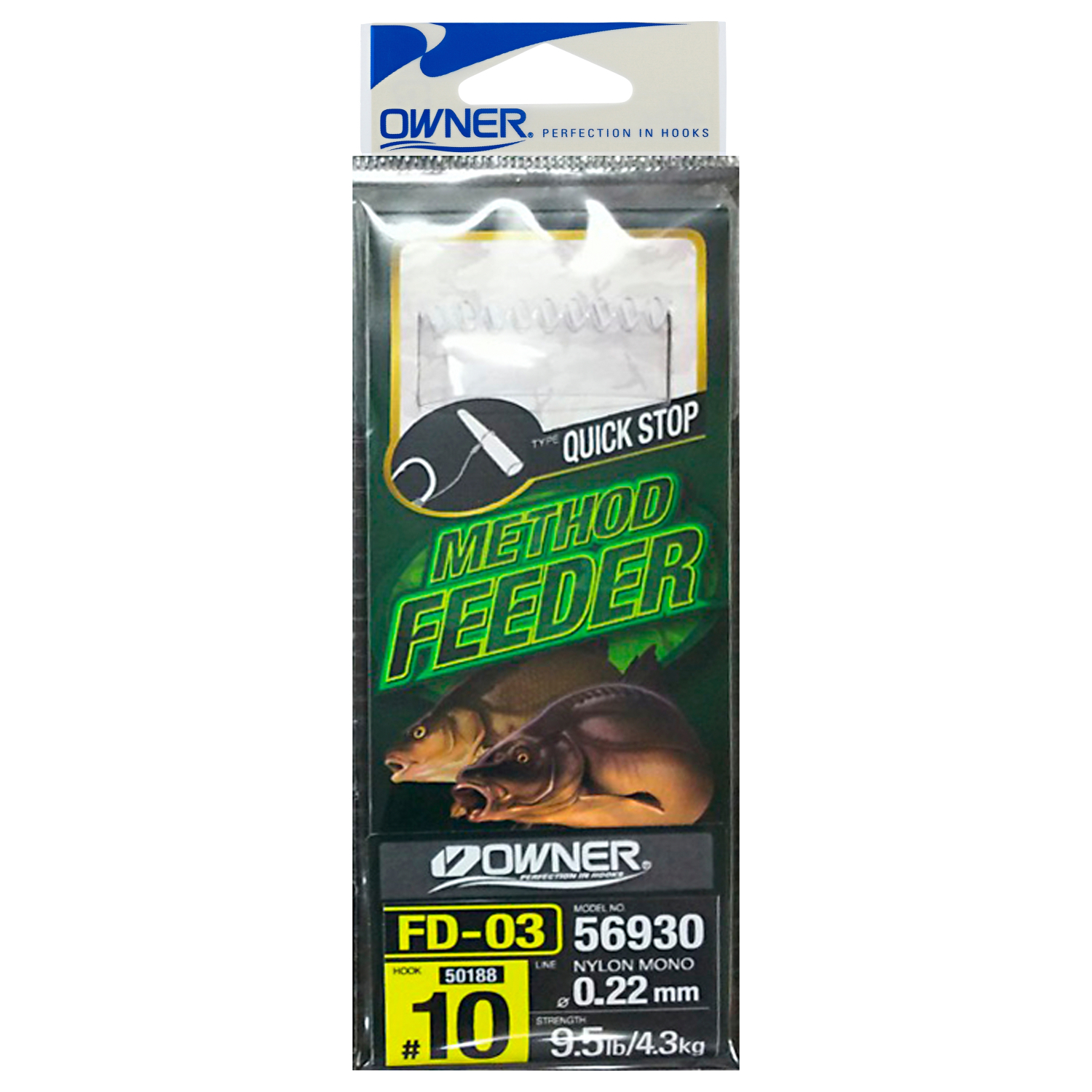 Owner Fishing hook Method Feeder with Quickstop