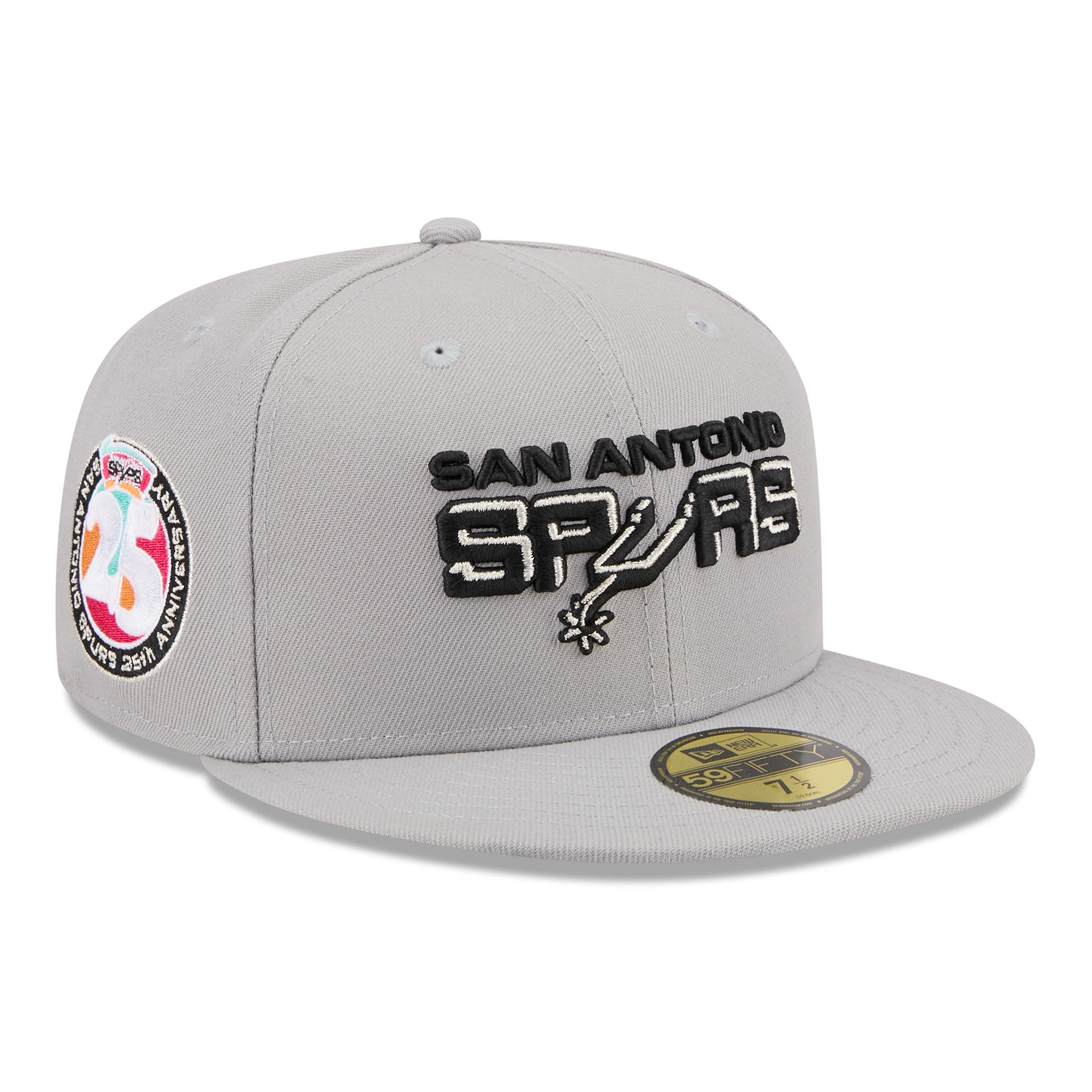 San Antonio Spurs 1973-1989 Hardwood Classics 59FIFTY Fitted Cap Gray