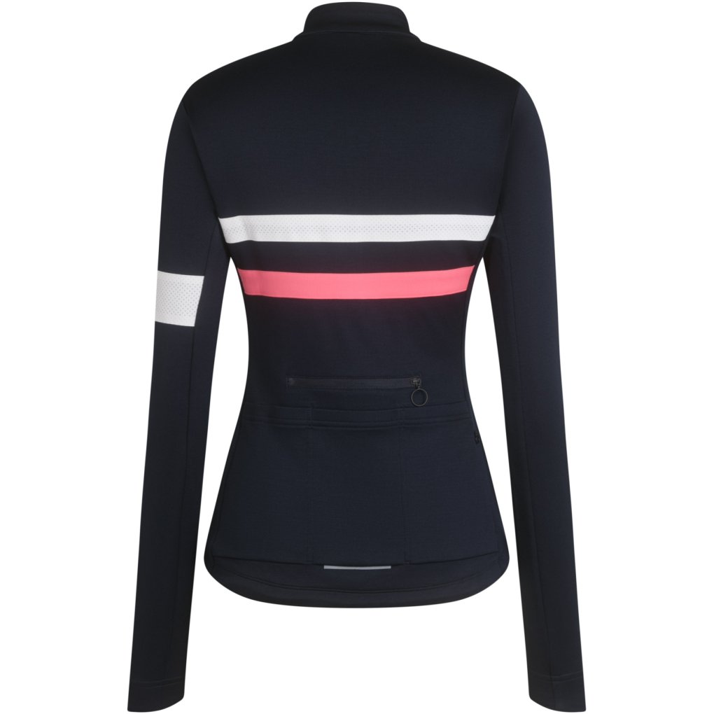 Rapha Brevet Long Sleeve Jersey Women - dark navy/hi-vis pink