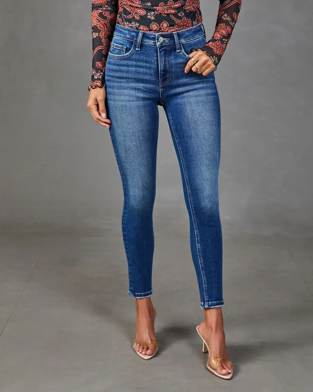 Perry Super Stretch High Rise Slim Leg Jeans