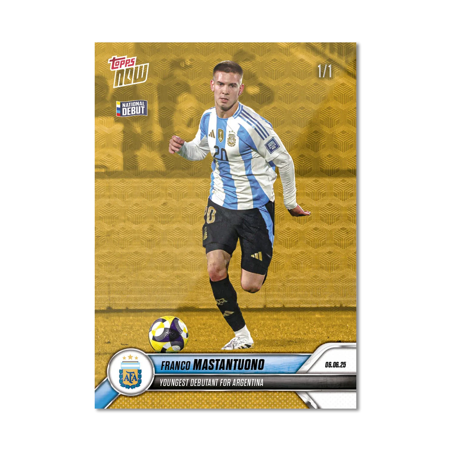 Franco Mastantuono - 2024-25 Argentina Topps NOW® - Card 1