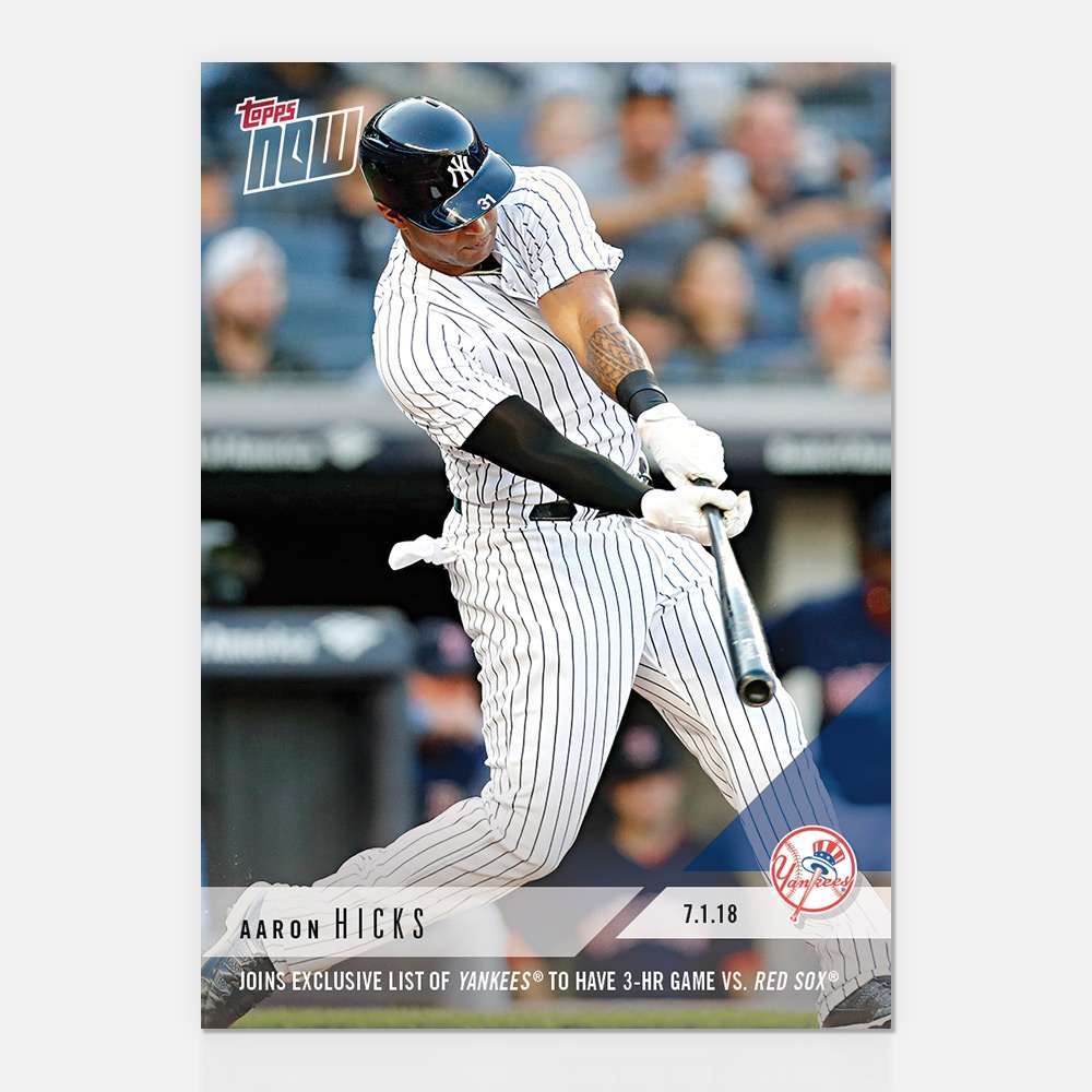 Aaron Hicks - 07/01/2018 TOPPS NOW® Card 398 - Print Run: 574