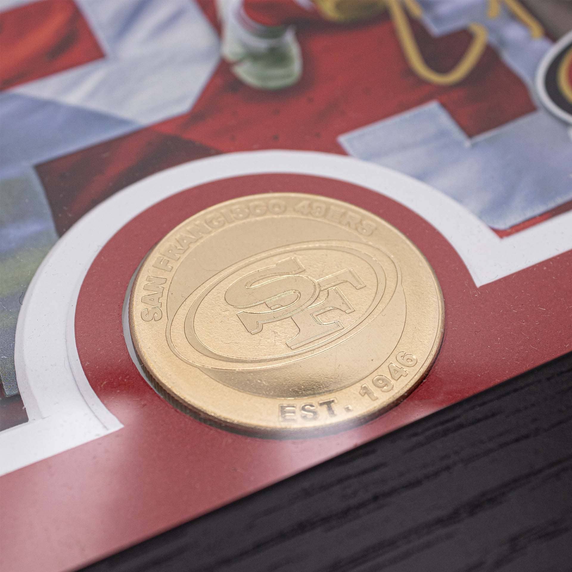 Christian McCaffrey San Francisco 49ers Artist Proof Bronze Coin NFL Photo Frame