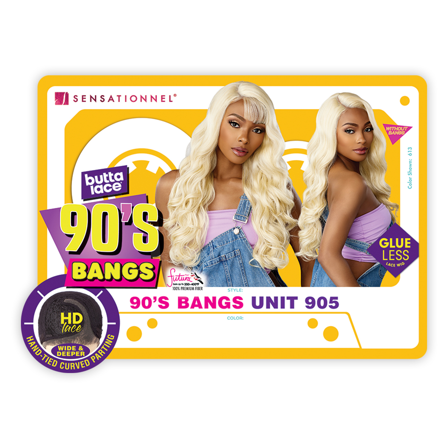 Sensationnel HD Lace Front Wig Butta Lace Glueless 90'S Bangs Unit 905