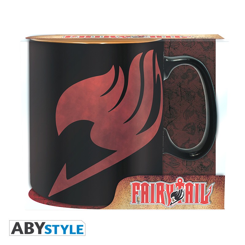 FAIRY TAIL Mug Lucy, Natsu and emblem King size