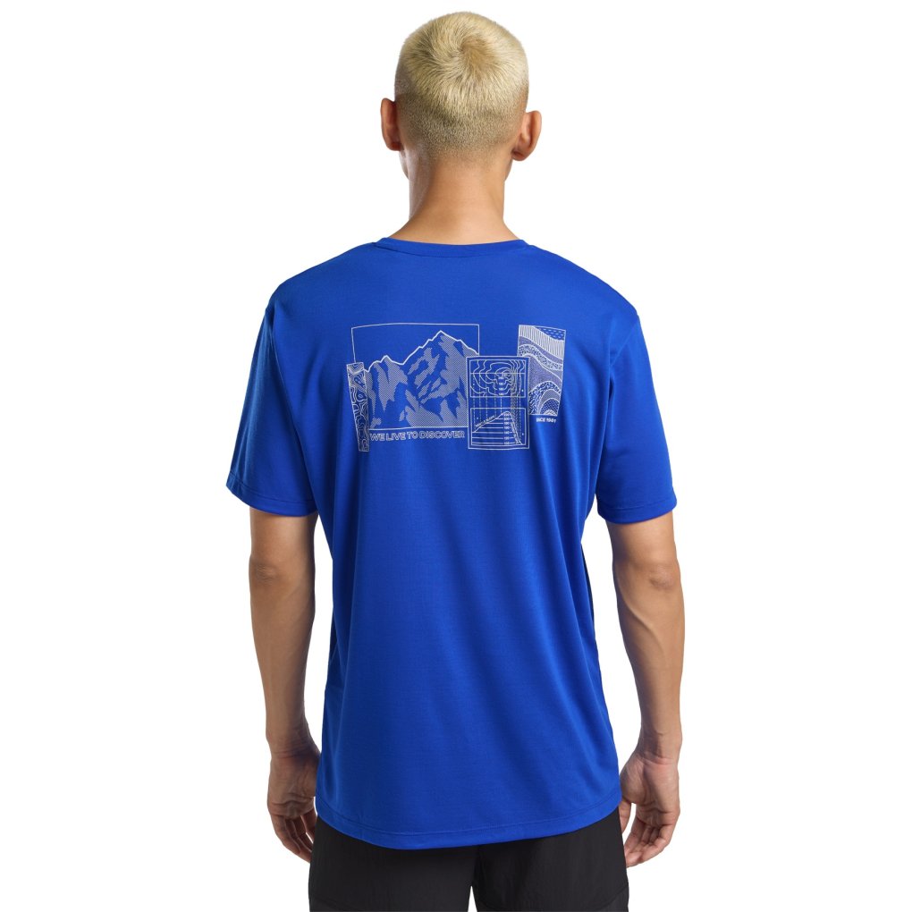 Jack Wolfskin Vonnan Graphic T-Shirt Men - EXPLORE vibrant blue