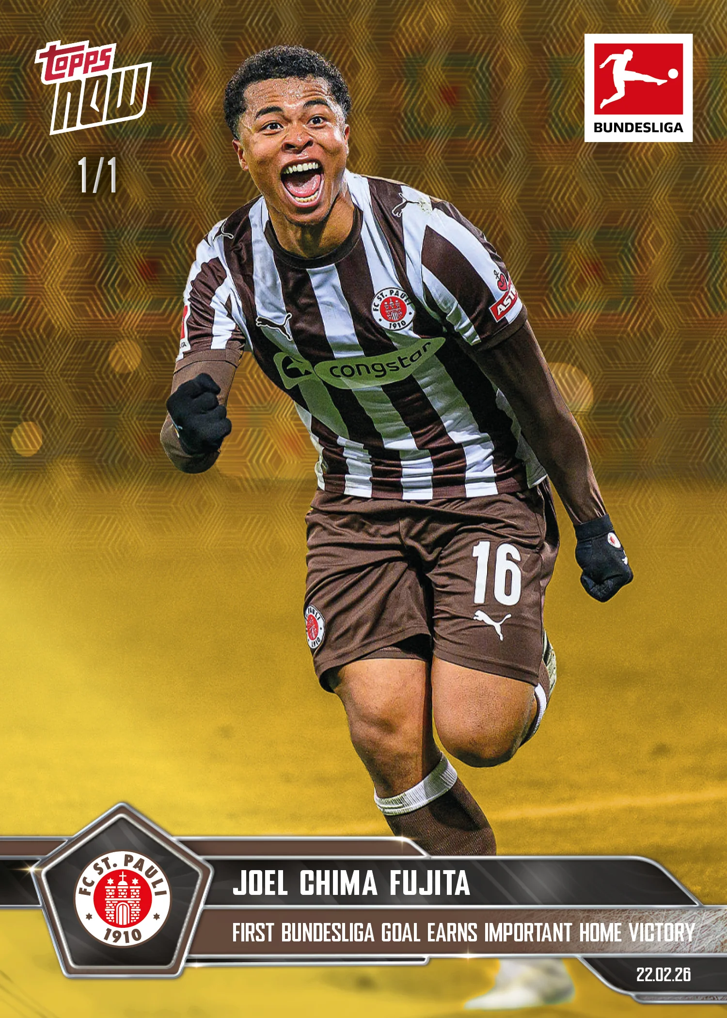 Joel Chima Fujita - 2025-26 Bundesliga Topps NOW® - Card 130 - PR: 400