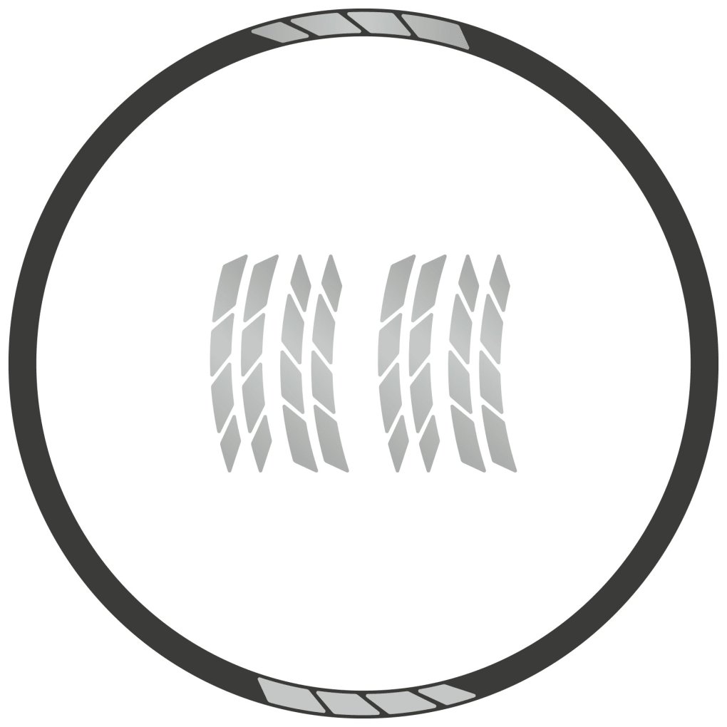 rie:sel design re:flex - Reflective Rim Stickers Set - silver