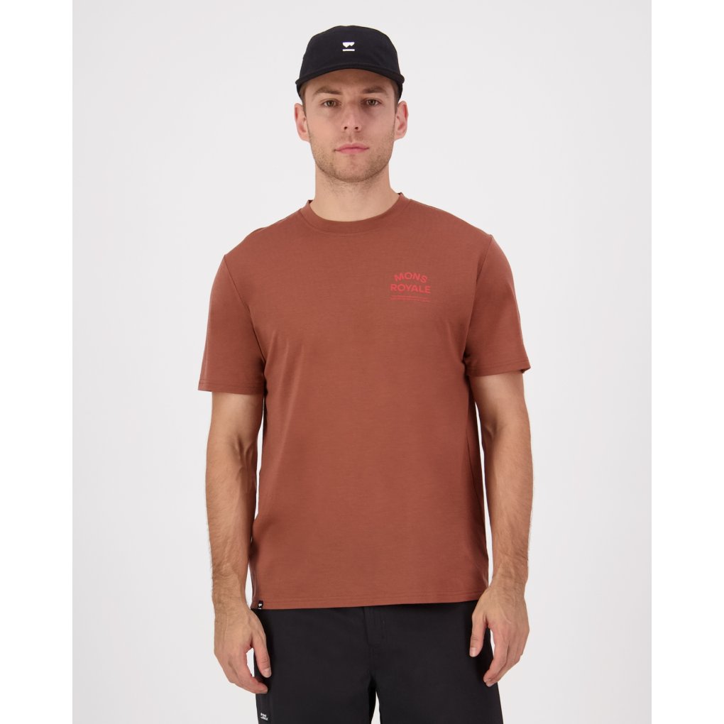 Mons Royale Icon Merino T-Shirt Men - cinnamon